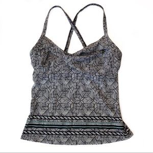 Athleta Tankini Twisty Cross Back Sz 34D/DD
